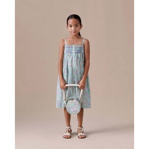 Passion dress smocked and embroidered
