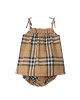 Check cotton dress with bloomers