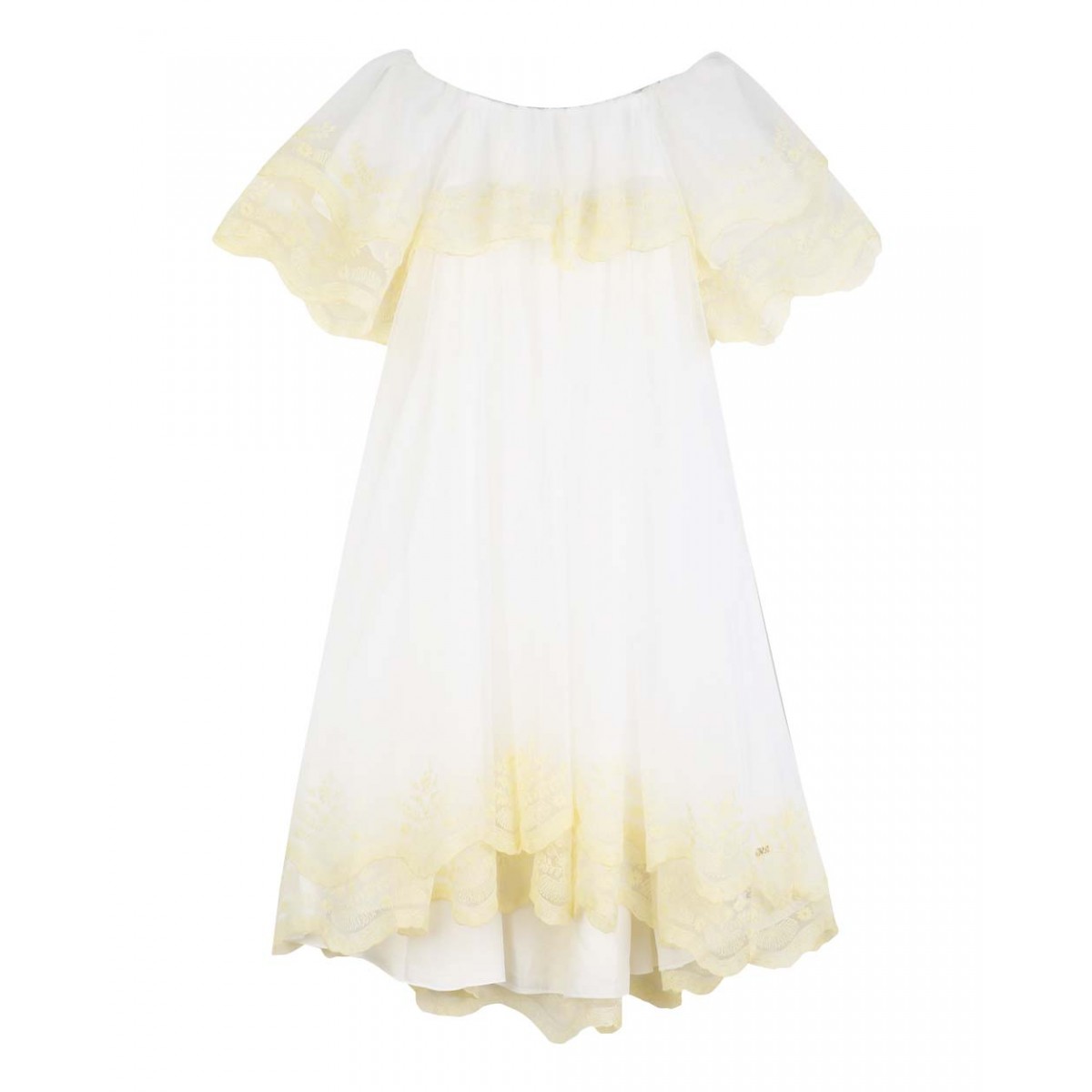 Embroidered tulle dress
