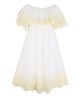 Embroidered tulle dress