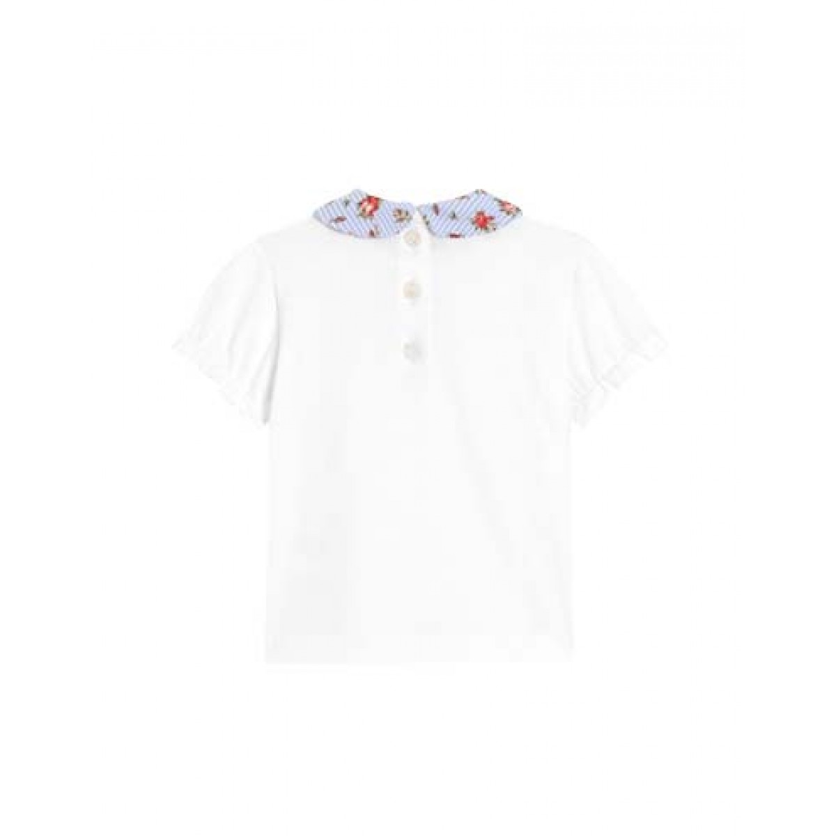 Jersey T-shirt with printed Collar and patch