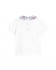 Jersey T-shirt with printed Collar and patch