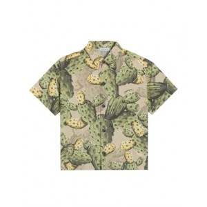 Cactus print poplin shirt