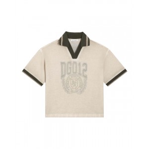 Polo shirt with brand initials