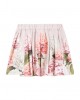 Hydrangea-print canvas skirt
