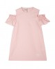 Pink cotton jacquard junior dress