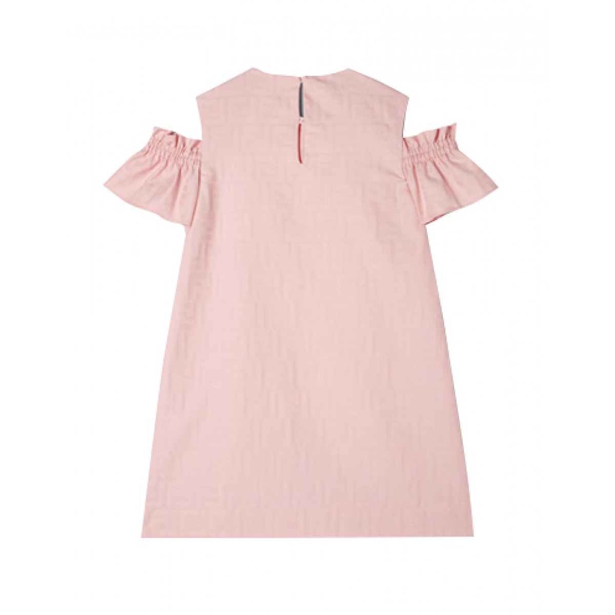 Pink cotton jacquard junior dress