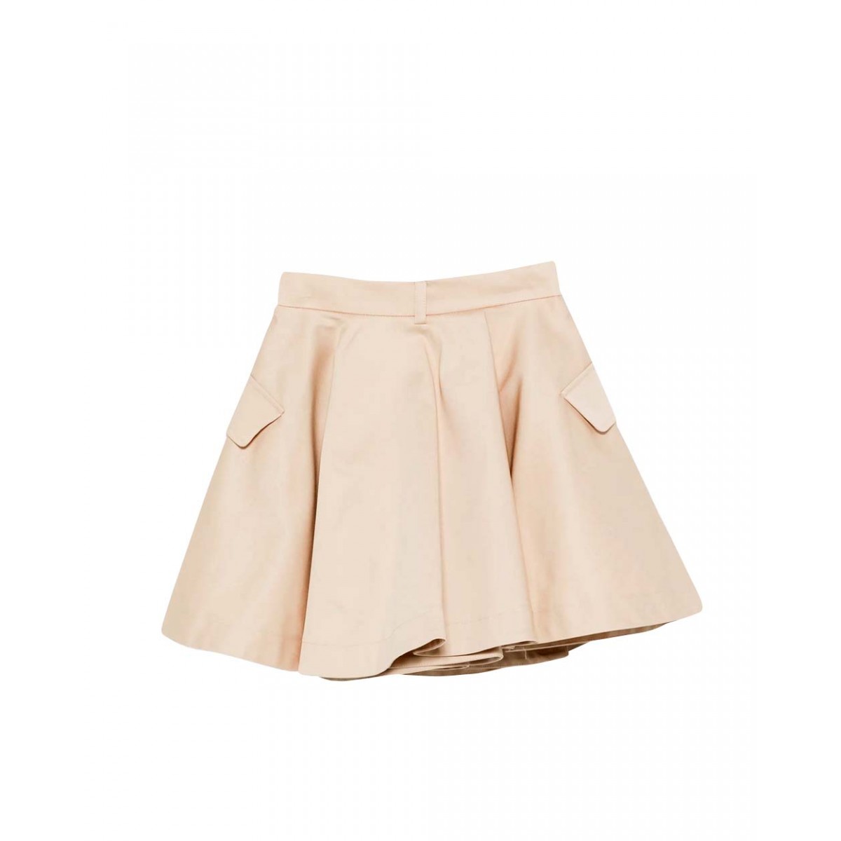 Belted front-pocket skirt