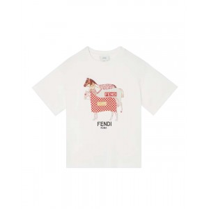 T-shirt with multicolour print