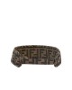 Logo-pattern sun visor – brown