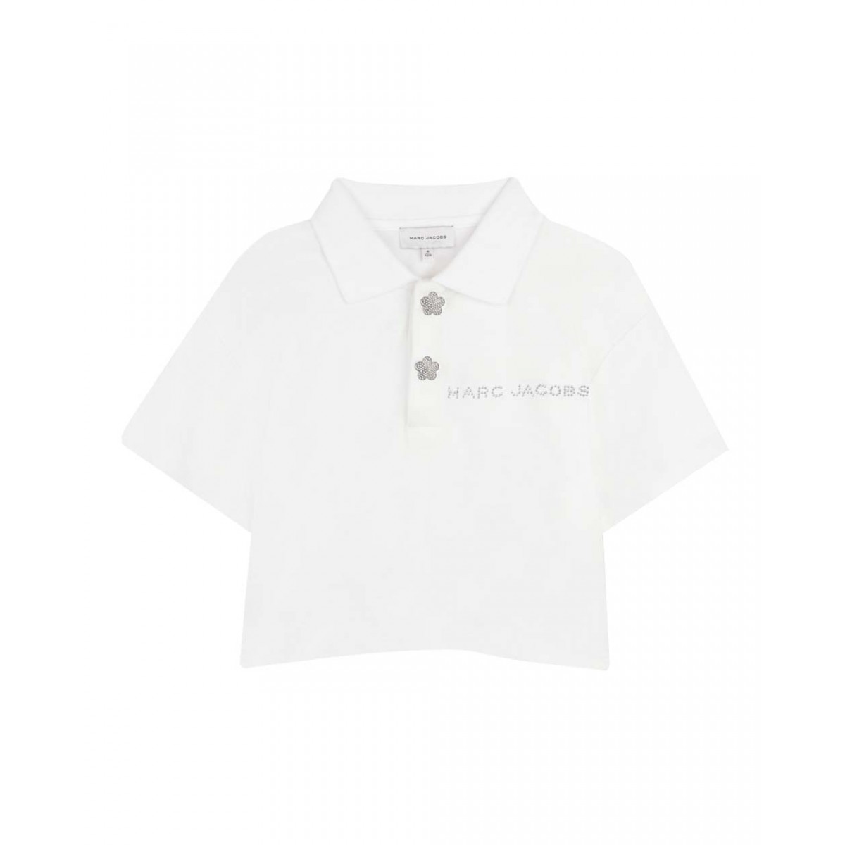 Girls’ white cotton T-shirt