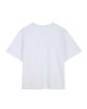Boys’ white cotton T-shirt with logo print