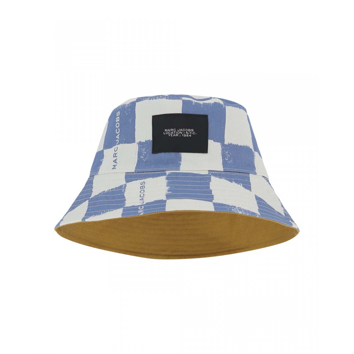 Reversible checkered bucket hat