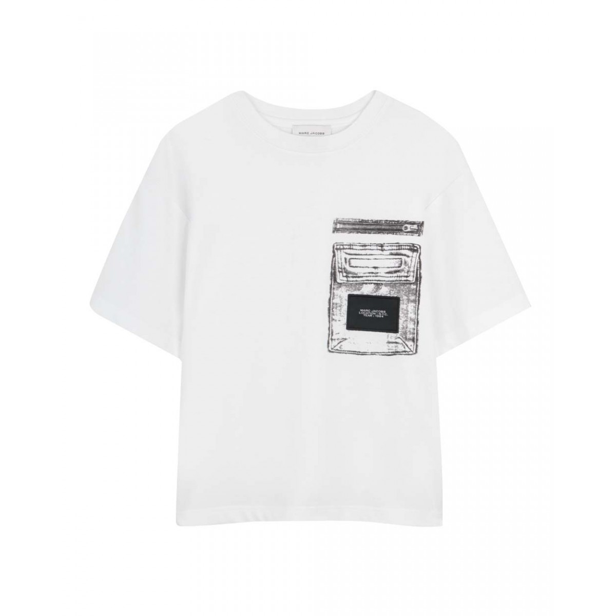 T-shirt with graphic chest pocket