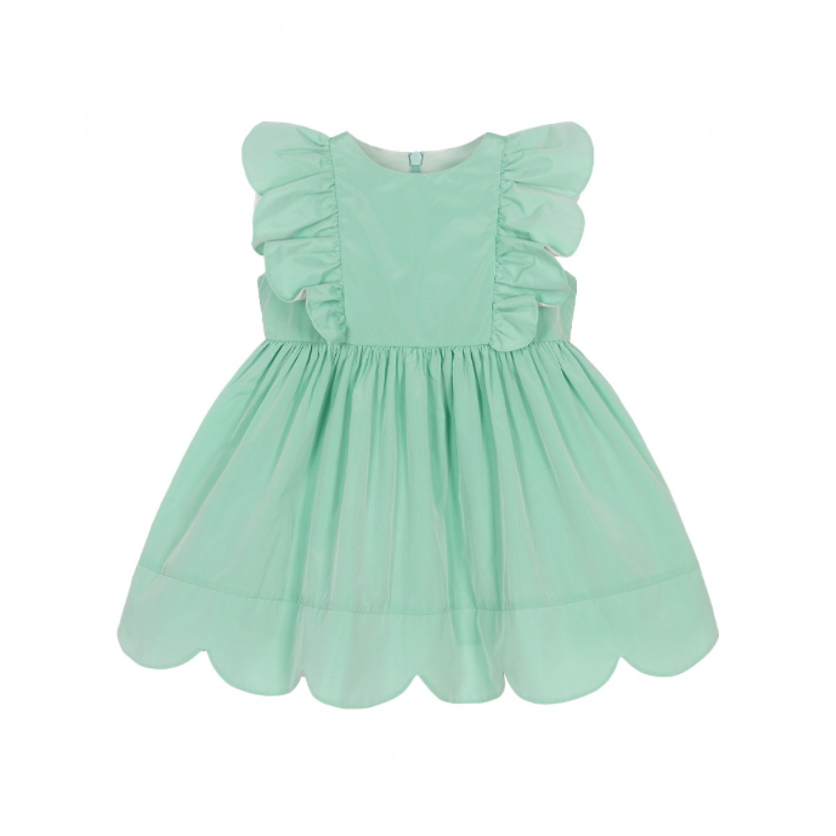 Frilled taffeta dress