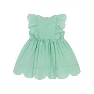 Frilled taffeta dress