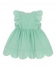 Frilled taffeta dress