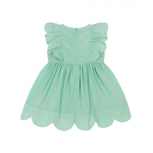Frilled taffeta dress